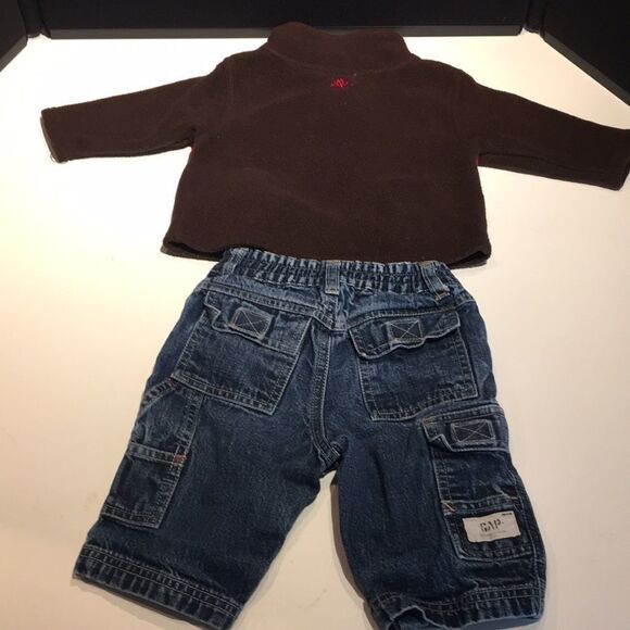 Timberland Sweatshirt & Baby Gap Pants 3-6 Months - Picture 4 of 11
